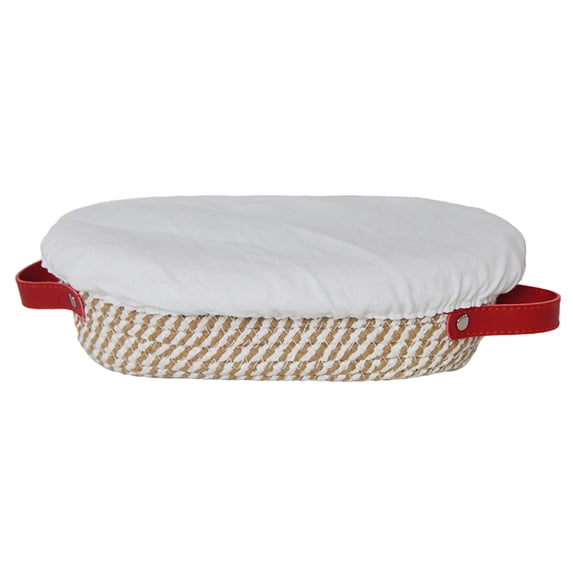 Bread Proofing Basket - Cotton Oval Banneton Basket Sourdough Proofing Baskets Round Proofing Bowls Handmade Rattan Baskets and Linersï¼10.2X5.5X3.7Inï¼Beigeï¼ Happy Day!