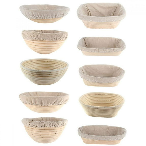 Bread Proofing Basket Natural Handmade Rattan Bread Fermentation Basket, Baking Dough Bowl Gifts for Bakers, Proving Baskets for Bread and Dough