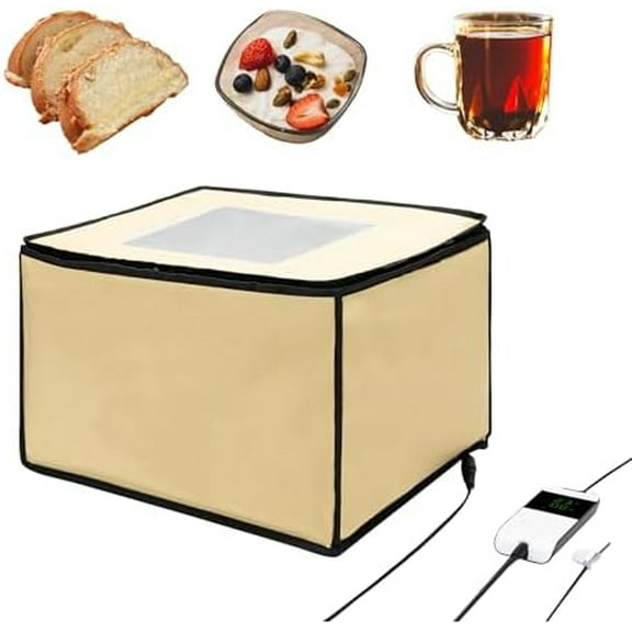 Bread Proofing Box, Dough Bread Proofer Box with NTC Sensor & Temperature & Timer Controller, Foldable Sourdough Starter Warmer for Fermentation, Home Bakers Baking Gifts Accessories Kit