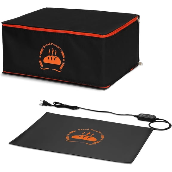 Bread Proofing Box to Provide Sufficient Temperature for Bread Proofing, Proofing Box Consists of Sourdough Bread Proofing Mat and Thermal Insulation Box, Suitable for Half Size Baking Sheet Pan