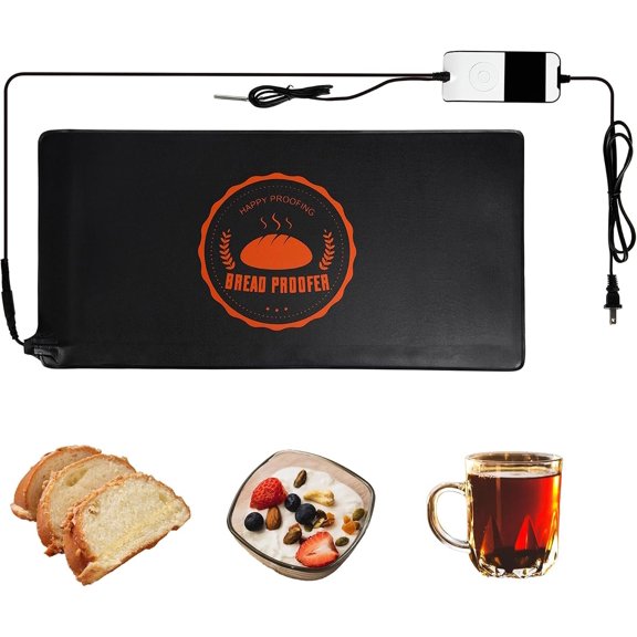Bread Proofing Mat, Sourdough Warming Mat, Sourdough Starter Warmer with Thermostat Temperature Control, Dough Proofer Heating mats for Kitchen Baking (10.6" x 21.6")