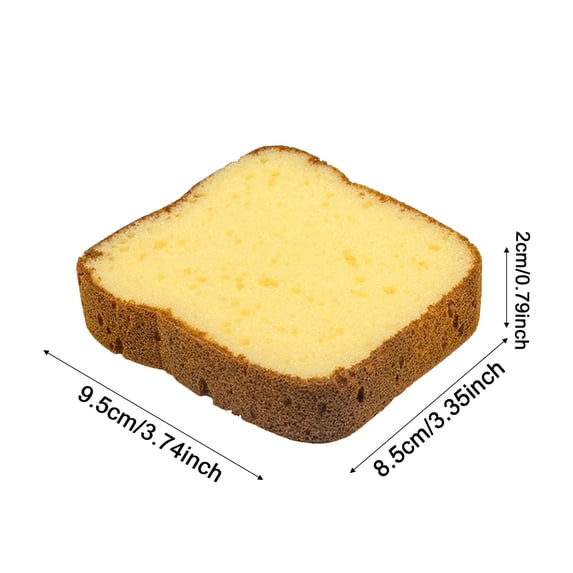Bread-Shaped Dishwashing Sponge, Cute Kitchen Cleaning Sponge, Multi-Purpose Scrubber for Pots and Pans, 4PCS