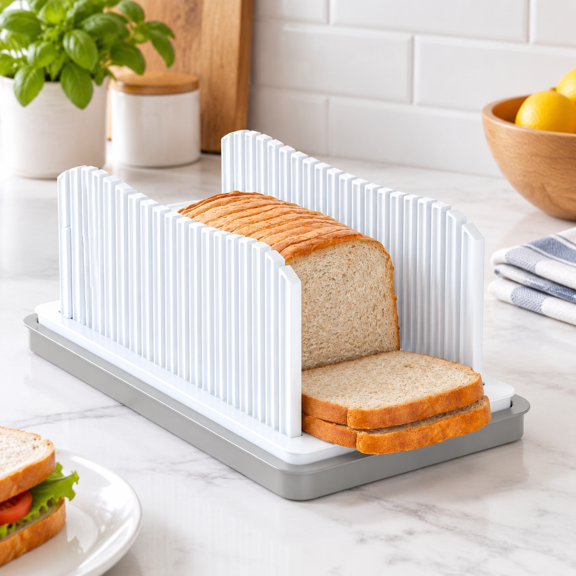 Bread Slicer Adjustable Width Heat-Resistant PP Plastic Kitchen Slicing Tool