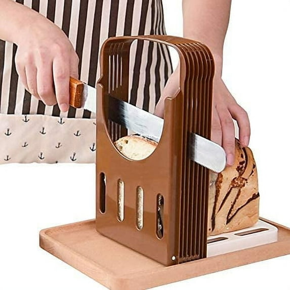 Bread Slicer, Bread Bake Bread Slicer Cutter, Foldable Bread Slicer Compact Bread Slicing Guide,Kitchen Accessories,Bread Machine Bread Maker for Homemade Bread Bagel Loaf Sandwich
