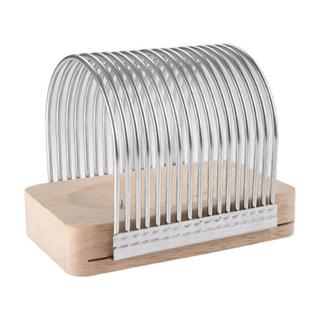 Bread Slicer Cutter Stainless Steel Blade Kitchen Tool For Toast Loaf Bagel Cheese Easy Grip Handle Safe Efficient Food Prep