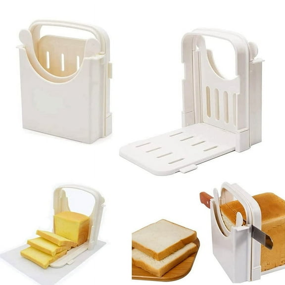 Bread Slicer, Foldable Bread Toast Slicer Sandwich Toast Slicing Machine- Quick and Safe Evenly Slicing  Kitchen