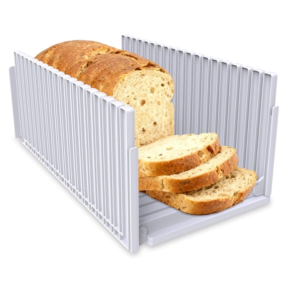 Bread Slicer for Homemade Bread,Adjustable Thickness Slicing Guide,Foldable Portable Bread Cutter Suitability for Homemade Breads,Bagel,Cakes-Kitchen Gadget,Baking Tool Gift for Mother Father(Black)