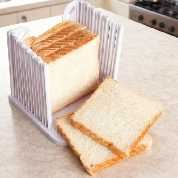 Bread Slicer Sandwich Cutter, Plastic Lattice Divider for Straight-Down Toast Cutting, Non-Slip Base, Buckle Assembly, 5.91 x 5.51 x 5.31 in