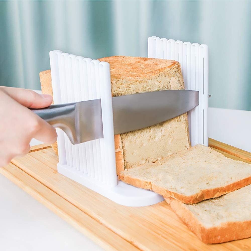 Bread Slicer for Homemade Bread, Adjustable Toast Slicing Guide, Slices