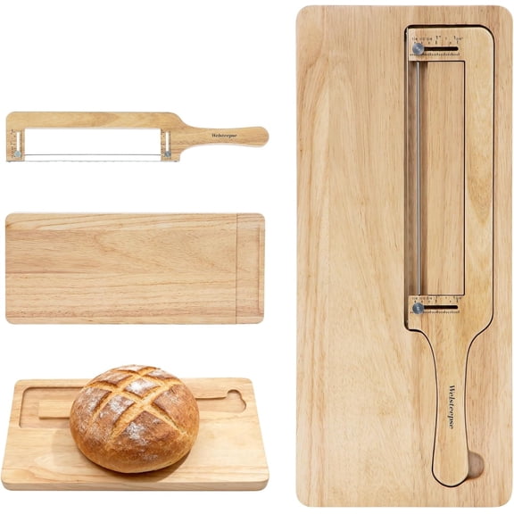 Bread Slicer for Homemade Bread  Sourdough Bread Knife with Thickness Guide & Serrated Stainless Blade,Magnetic Storage