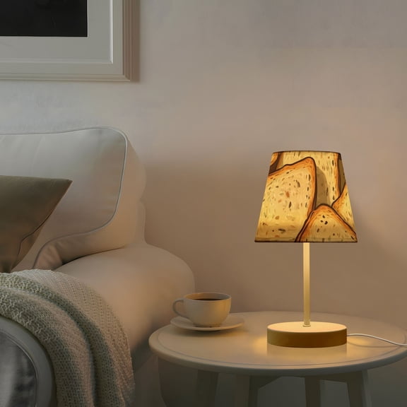 Bread Slices Desk Lamp 3 Color Modes LED Table Lamp Nightstand Reading Light for Bedroom Living Room