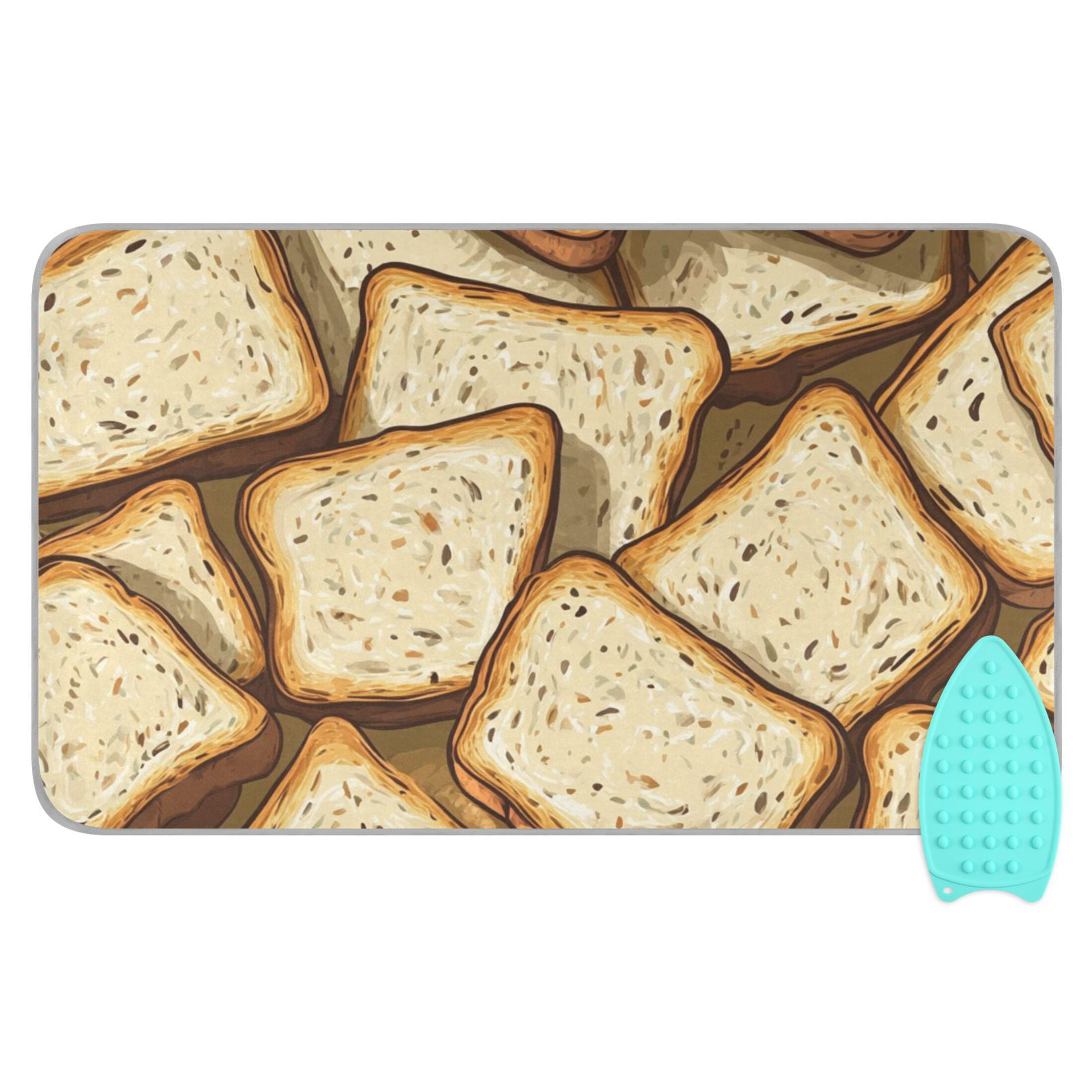 Bread Slices Ironing Board Covers Heat Resistant Ironing Pad Mat Portable for Travel Washer Dryer Table