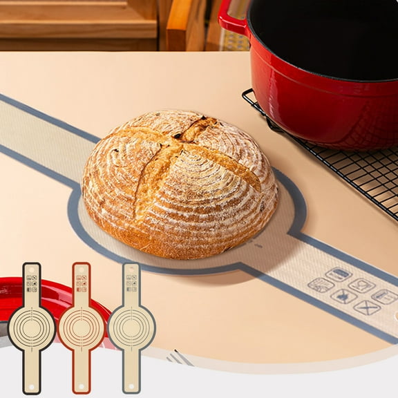 Bread Sling,Silicone Baking Mat,Silicone Bread Sling,Dutch Oven Non-Stick Easy Clean Reusable Bread Baking Mat,Long Handles Dough Mat,Silicone Bread Sling(Black 22*8in)