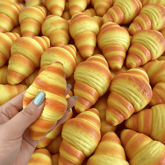 Bread Slow Rising Toy, Soft Sensory Stress Ball for Anxiety, Classroom Prizes, Birthday Party Favors for Kids & Adults