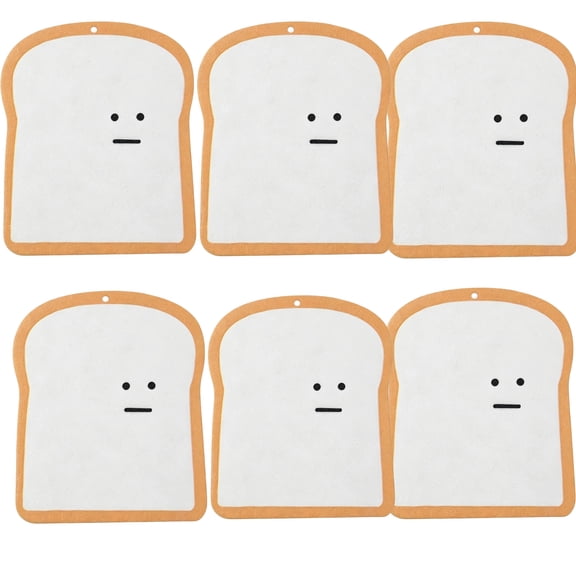 Bread Sponges, 6-Pack Toast Shaped Pop-Up Compostable Cellulose Sponges, Non-Scratch Kitchen Scrubber