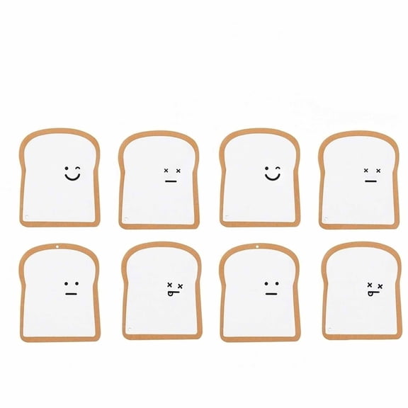 Bread Sponges 8 Pack, Toast Shaped Pop-Up Compostable Cellulose Kitchen Scrubber Pads, Non-Scratch Reusable Absorbent Dish Cleaning Sponge Set For Cups Countertop