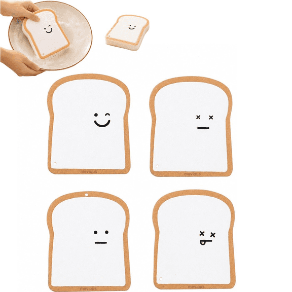 Bread Sponges, Non-Scratch Dish Scrubber, Reusable Absorbent Funny Cleaning Tools