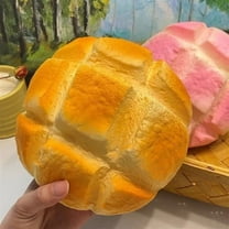Bread Squeeze Toy Knead Away Stress, Cozy Bread Squeezer Soft Fidget Toy, Extra-Large Size with Bursting Feature, Soft Texture Colorful Design, Durable PUV Material for Anxiety Relief