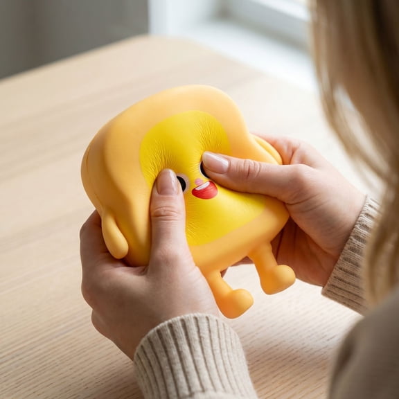Bread Squishy,Creative Slow-Rising Sensory Fidget for Stress Relief,Soft Squeeze Stress Ball,Quiet Stimming Tool for Adult Anxiety Gift and Daily Relaxation