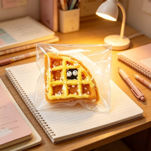 Bread Squishy Food Squishy Triangular Half Cut Waffle Ultra Soft Maltose Slow Rebound Squeeze for Breakfast Bakery Style Sensory Fidget Relaxation and Daily Adult Fun Anxiety Relief