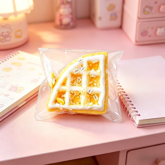 Bread Squishy Food Squishy Triangular Half Cut Waffle Ultra Soft Maltose Slow Rebound Squeeze for Breakfast Bakery Style Sensory Fidget Relaxation and Daily Adult Fun Anxiety Relief