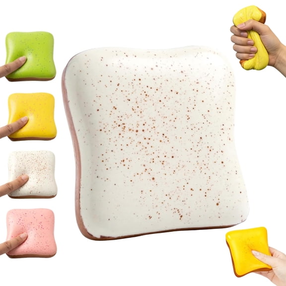 Bread Squishy Slow Rising with Butter Scent, Realistic Toast Squishy, Soft & Sticky Sensory Fidget Fun Party Favors