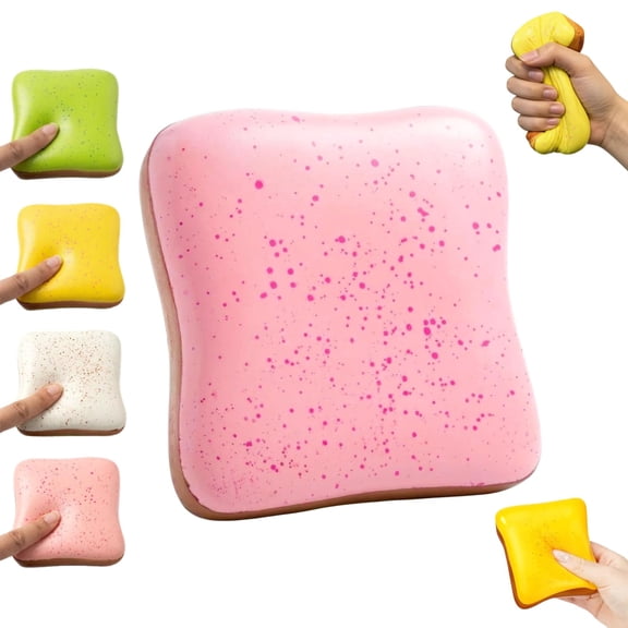 Bread Squishy Slow Rising with Butter Scent, Realistic Toast Squishy, Soft & Sticky Sensory Fidget Fun Party Favors