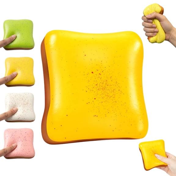 Bread Squishy Slow Rising with Butter Scent, Realistic Toast Squishy, Soft & Sticky Sensory Fidget Fun Party Favors
