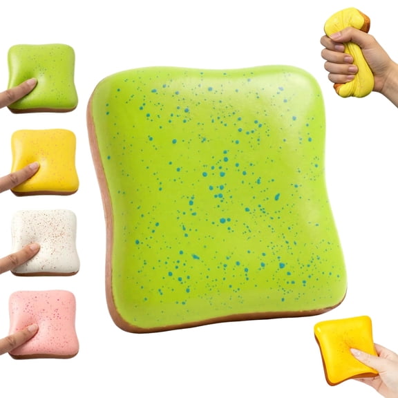 Bread Squishy Slow Rising with Butter Scent, Realistic Toast Squishy, Soft & Sticky Sensory Fidget Fun Party Favors