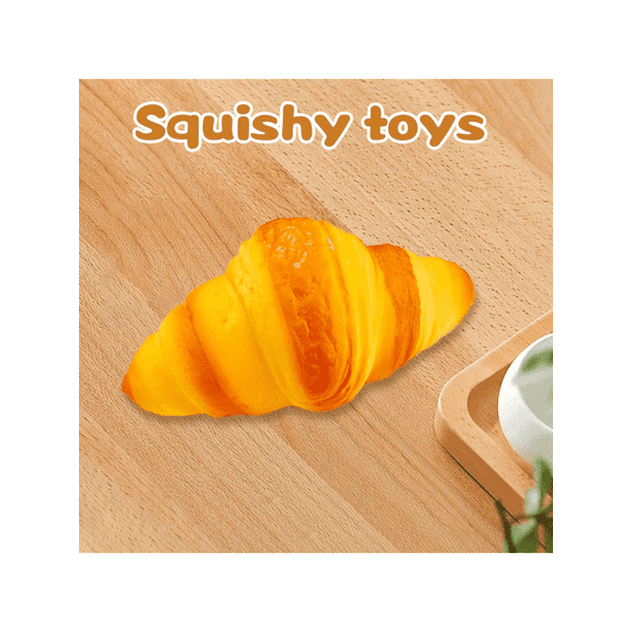 Bread Squishy Toy, Funny Croissant Squishy for Classroom Prizes, Christmas Party Favors, Christmas Stocking Stuffer