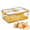 thumbnail image 1 of Bread Storage Container with Airtight Lid - Bread Box for Kitchen Countertop, Time Recording Bread Keeper for Homemade Bread, Bagel, Cookies, Cupcakes-yellow, 1 of 7