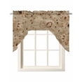 thumbnail image 1 of Bread Swag Valances for Windows, Small Curtains Drapes, Farmhouse Chic Abstract Food Texture Brown Kitchen Window Curtains Over Sink Rod Pocket Window Treatment Valance for Bedroom/Bathroom 56"x36", 1 of 5