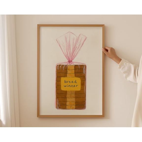 Bread Winner Wall Art Print, Unframed Paper Poster 8x10in