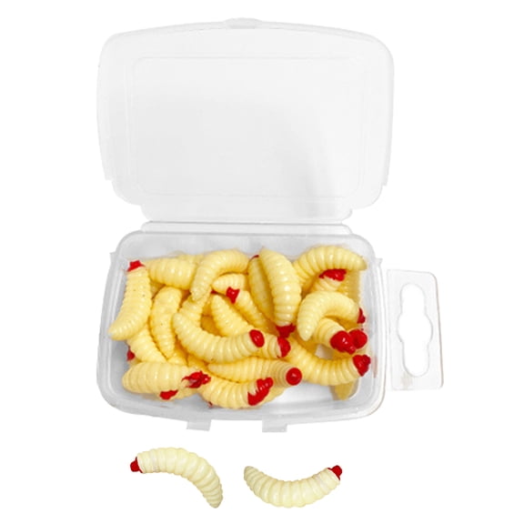 Bread Worms Soft Fishing Lure Artificial Maggots Soft Lure Fishing Baits Earthworms Baits for Freshwater Fishing