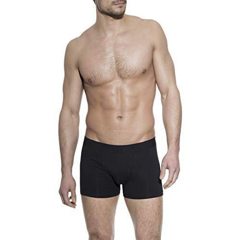 Bread and Boxers Men's Classic Stretchy Cotton Boxer Brief Underwear, Pack  of 3, Black Color: Black, Size: X-Small 