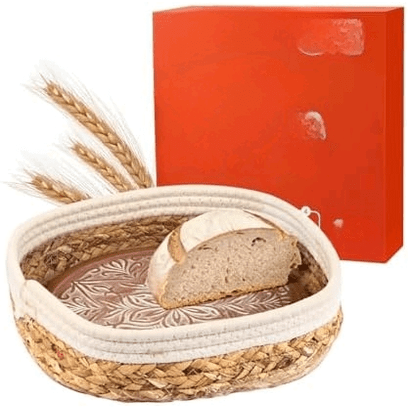 Bread basket with bread warmer stone,handmade terracota bread basket, gifts for bakers - Sourdough warmer and great as a house warming gifts - Tortilla warmer ceramic - Canasta para pan