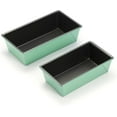 thumbnail image 1 of Bread loaf pan, loaf pans for oven home baking Bread mold 2lb loaf tin 10.5 x 6 x 3 inches Aluminized Steel Non Stick Coating For Home Baking 9x5 bread 2pcs, 1 of 4