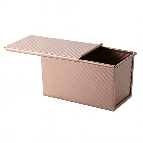 Bread tray with lid,baking tool bread mold,non stick baking tray,easy to clean,rectangular corrugated bread box mold,used for oven baking.