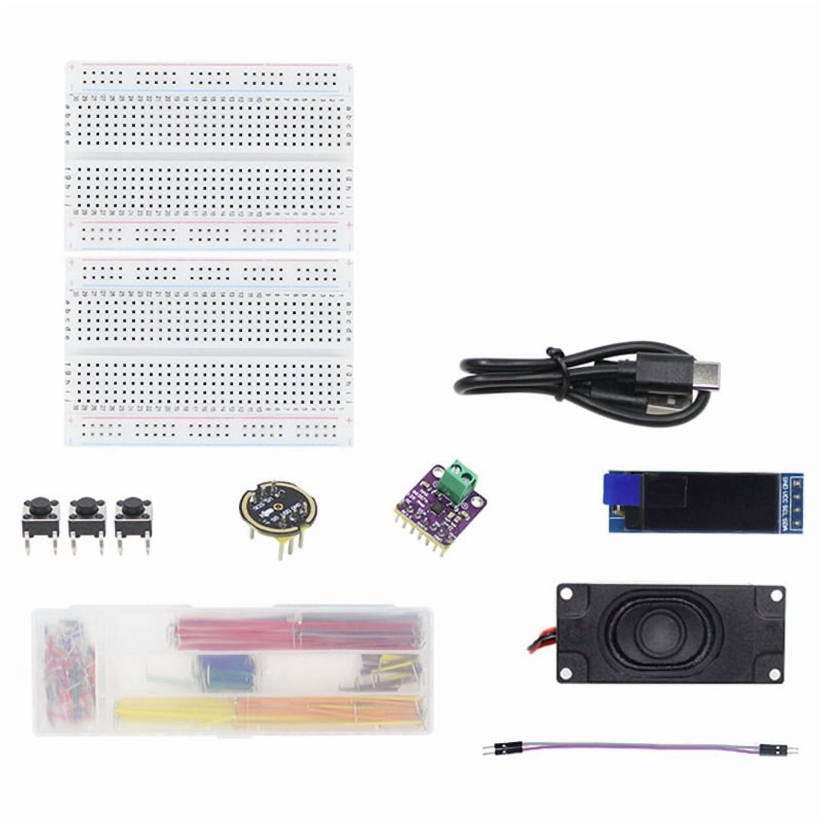 Breadboard 0.91 Inch Kit for Xiaozhi AI Voice Chatbot Kit for Learning and Puzzle Development,1 x Breadboard 0.91 inch Kit(without motherboard)