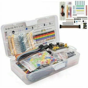 Breadboard, LEDs, Buzzer, Resistors & Transistors Electronic Components Intro Kit