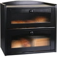 thumbnail image 1 of Breadbox for Kitchen Countertop Double Layer Large, Solid Wooden Farmhouse Bread Storage Container with Acrylic Window, Bread Holder Organizer Bin for Homemade Bread and Pantry(Black), 1 of 7