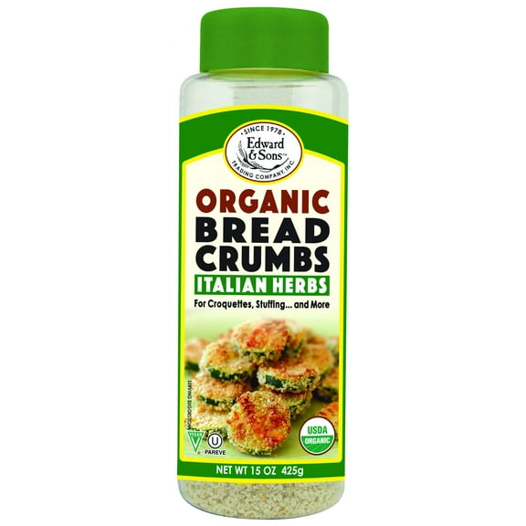 Breadcrumbs Italian Herbs, Organic 15 Ounces (Case of 6)