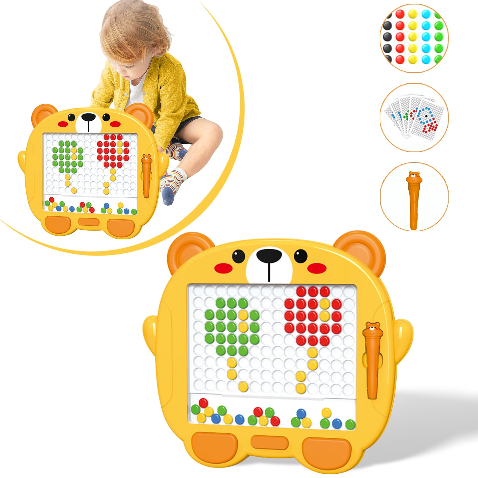 .com: Magnetic Drawing Board Travel Games - Montessori Magnetic Dots  Board Travel Toys for Kids Ages 3-5 Doodle Board with Magnet Beads Pen 4-8  Toddler Car Activities Birthday Gifts 5 6 7