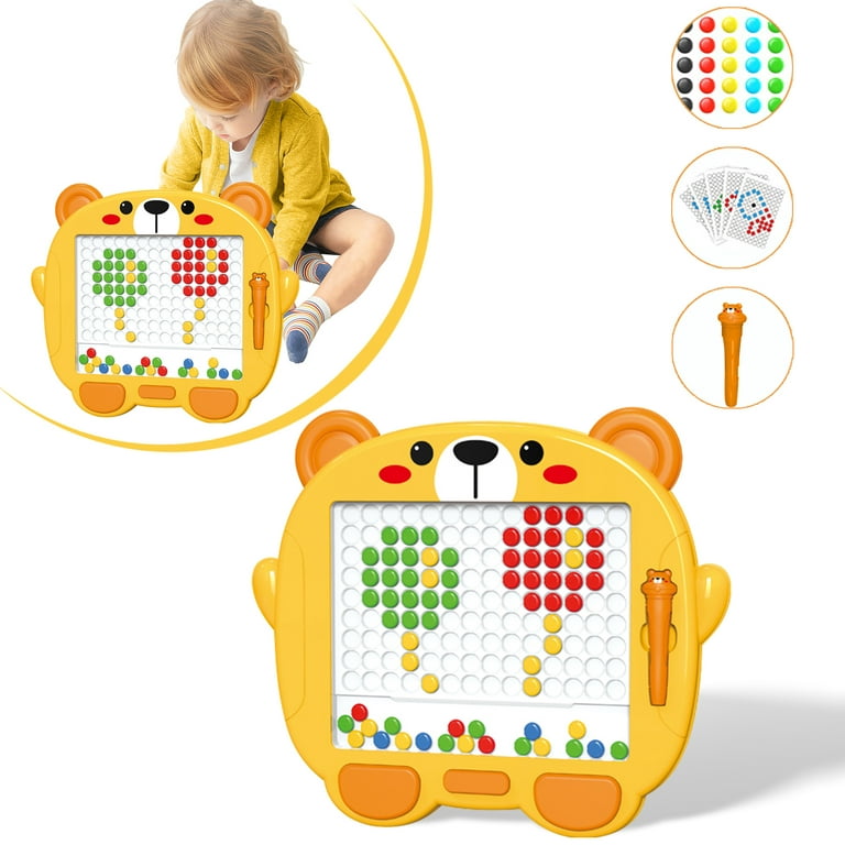 Magnetic Drawing Board for Toddlers 1-3, Doodle Board with Magnetic Pen and