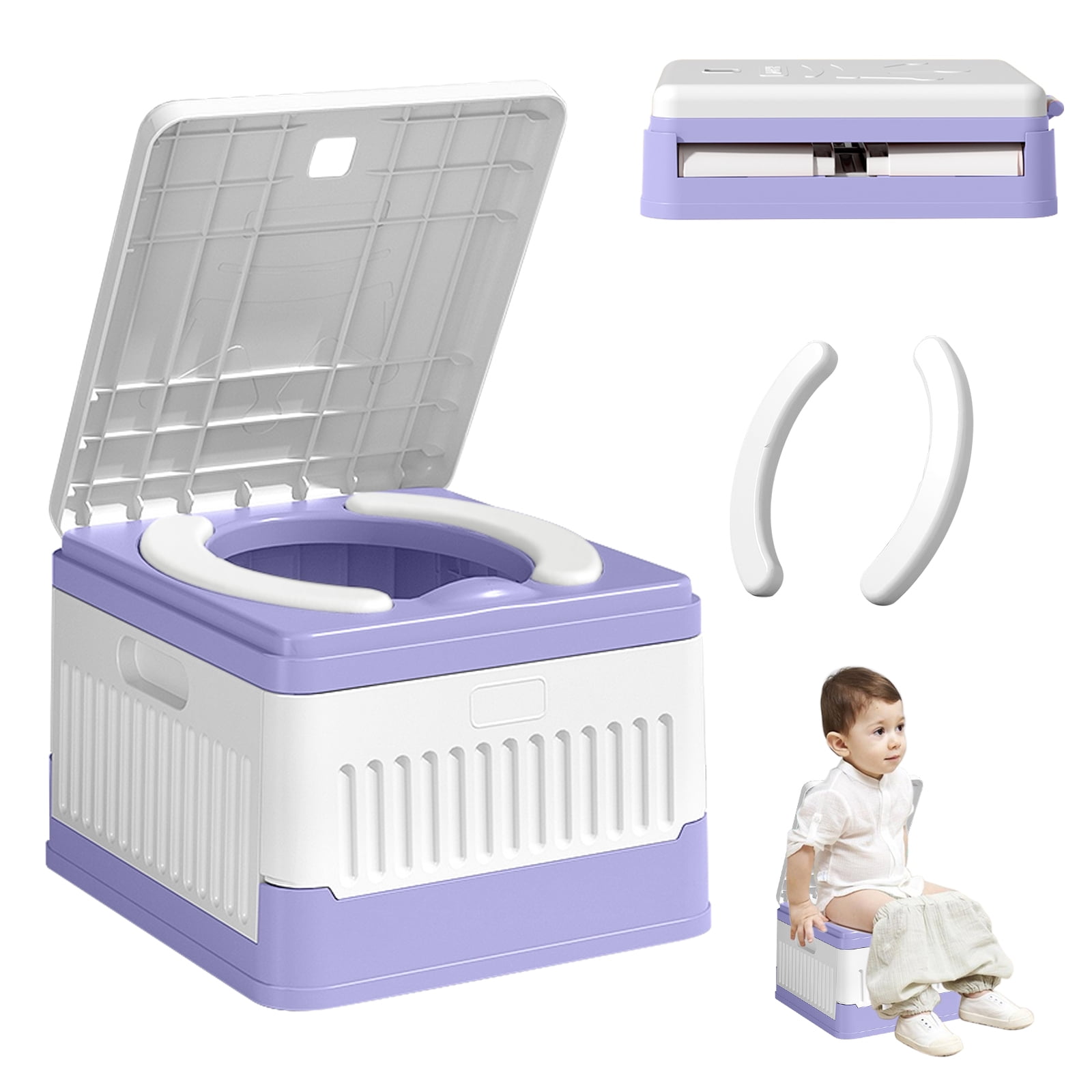 Breadeep Portable Kids Toilet, Foldable Potty for Toddler Travel