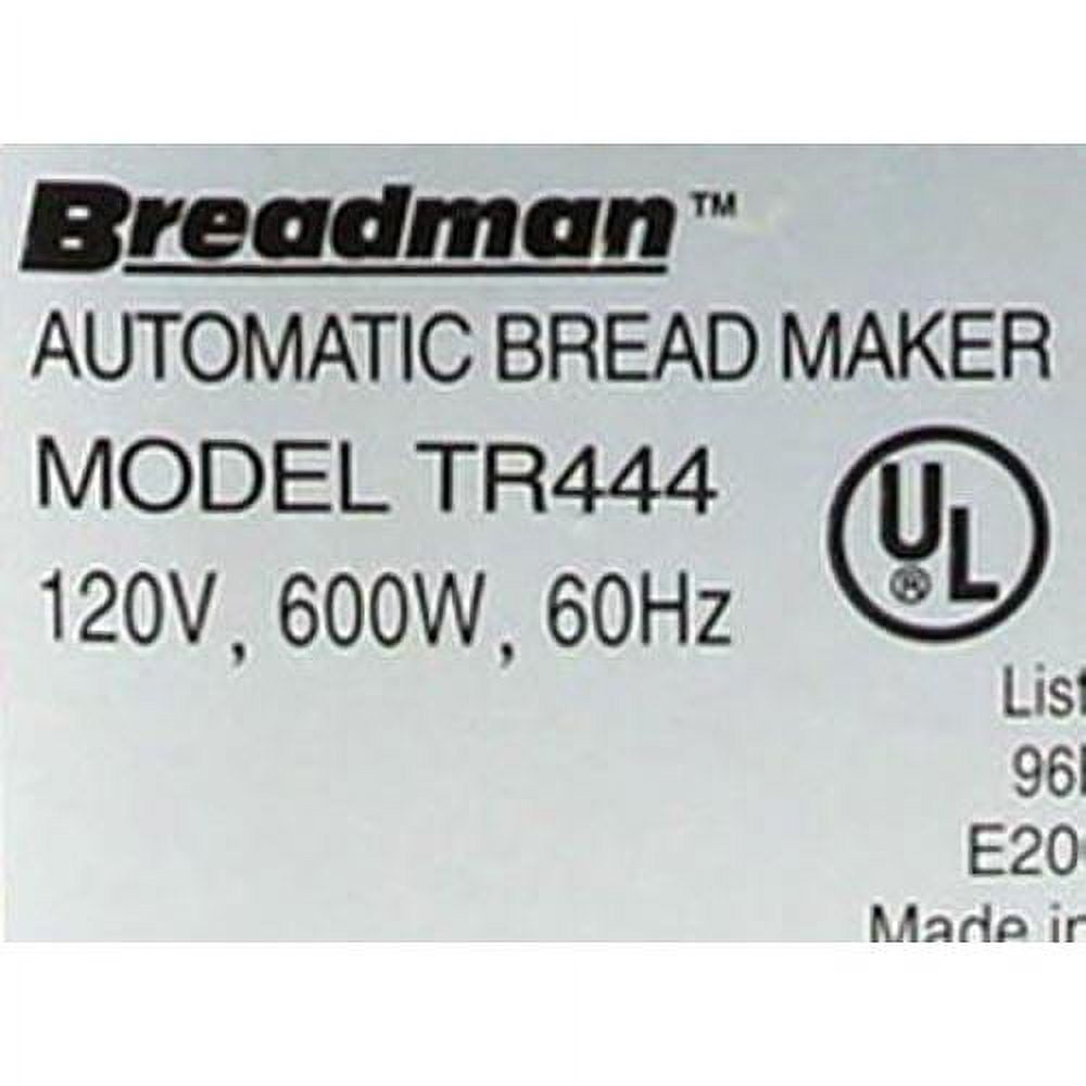 Breadman Model TR444 Kneading Paddle Breadman Deluxe Automatic Bread