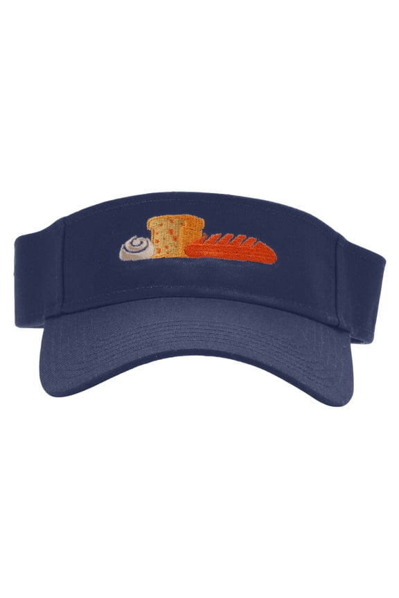 Breads Embroidered Cotton Twill Sun Visor - Navy OSFM