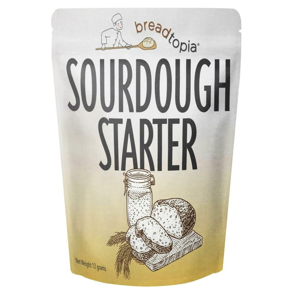 Breadtopia Sourdough Starter (Dry) , Made from Organic & Non-GMO Ingredients , Easy to Follow Instructions , Make Homemade Sourdough Bread , Sour Dough Starter Dried ,