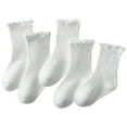 thumbnail image 1 of Breaise Boys Girls 5PC Stacked Socks Cotton Mid Tube Socks Baby Socks Children's Socks Kids Knee Socks, 1 of 2