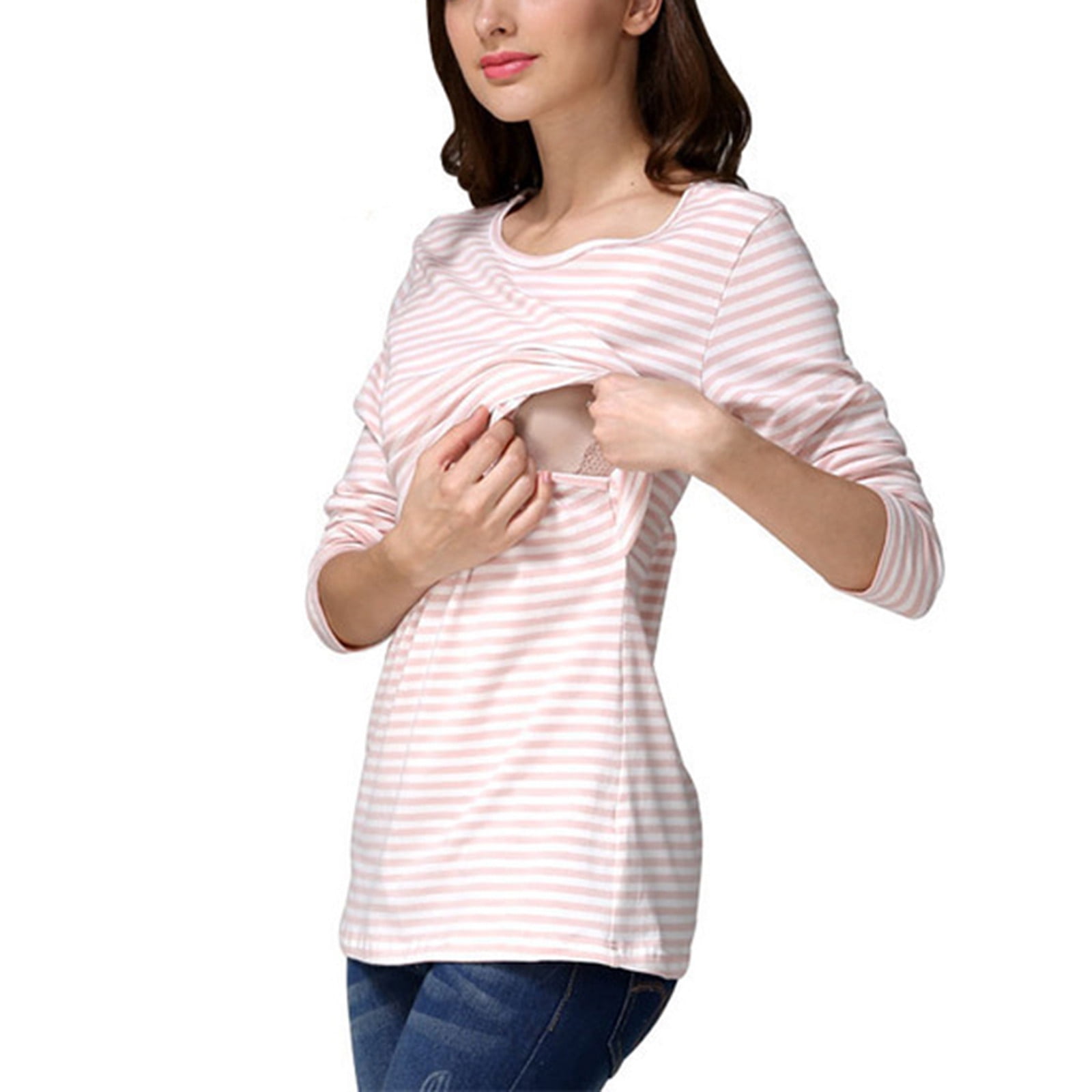 Cute Nursing Clothes Nursing Tops For Breastfeeding Short-sleeve